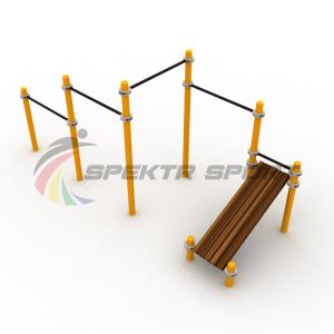 Купить Каскад турников со скамьей для пресса Воркаут SP WRK-12_76mm в Щиграх 