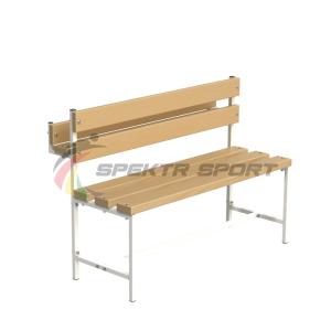 Купить Скамейка для раздевалок со спинкой и лотком (разборная) 1500 мм в Щиграх 